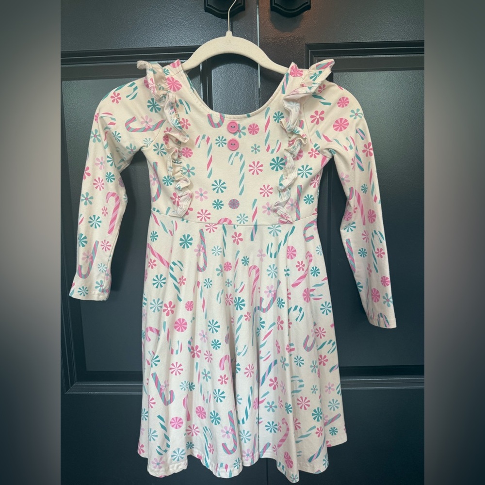 Eleanor Rose candy cane Christmas dress size 8